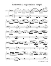 Load image into Gallery viewer, Bach &quot;Prelude&quot; from Suite in G&lt;br&gt;for Advanced Solo Cello&lt;br&gt;&amp; 2nd Cello Accompaniment
