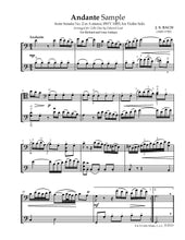 Load image into Gallery viewer, Bach &quot;Andante&quot; &lt;br&gt;from Violin Sonata #2 in A Minor&lt;br&gt;for Advanced Solo Cello&lt;br&gt;&amp; 2nd Cello Accompaniment
