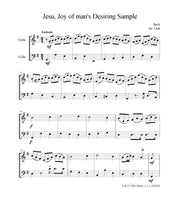 Load image into Gallery viewer, Bach &quot;Jesu, Joy&quot;&lt;br&gt;for Violin &amp; Cello
