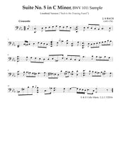 Load image into Gallery viewer, Bach &quot;Courante&quot;&lt;br&gt; from Suite No. 5 (regular tuning)&lt;br&gt; for Solo Cello
