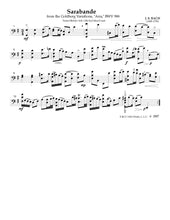 Load image into Gallery viewer, Bach &quot;Sarabande&quot;&lt;br&gt; from Suite No. 7 &lt;br&gt;for Advanced Solo Cello
